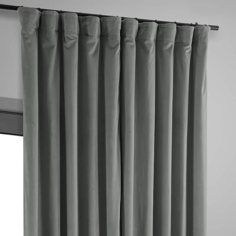 Exclusive Fabrics Signature Extra Wide Velvet Blackout Curtain (1 Panel