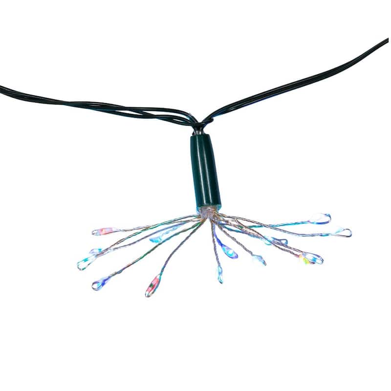 Kurt Adler 75-Light Cluster Burst RGB Superbright LED Twinkle Light Set