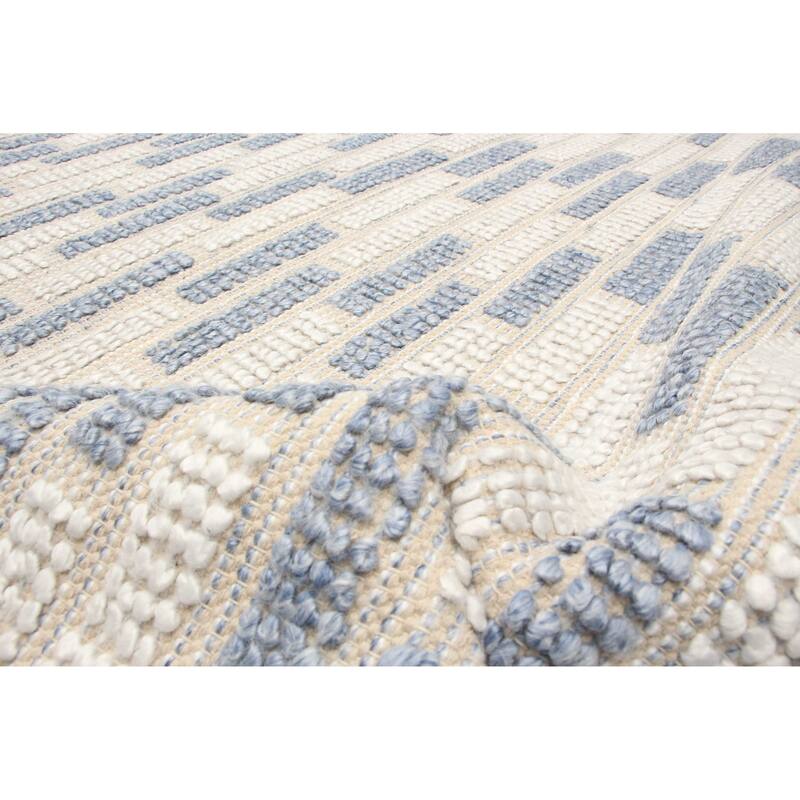 ECARPETGALLERY Braid weave Sienna Cream Wool Rug - 5'1 x 8'0
