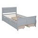 preview thumbnail 140 of 158, (Twin/Full/Queen)Curved Legs Design Platform Bed Frame with 4 Drawers