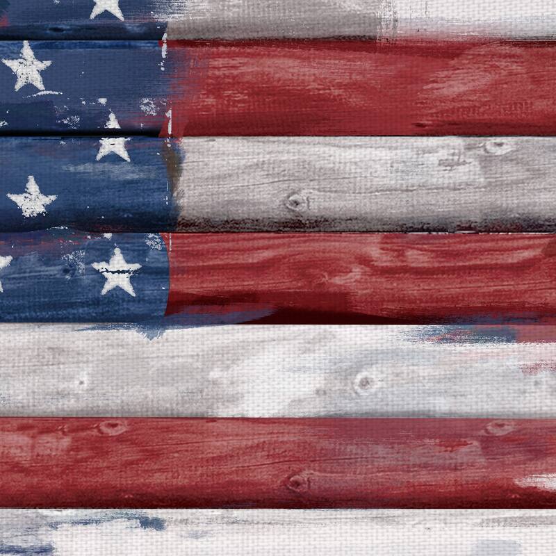 Shiplap Allegiance I by Studio Arts Canvas Art Print