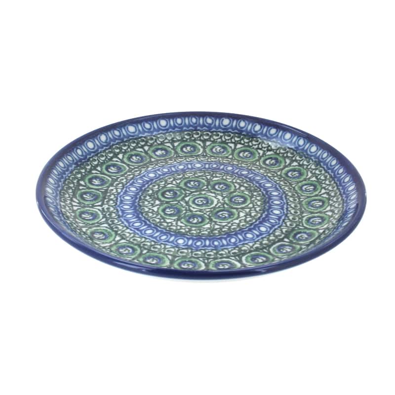 Blue Rose Polish Pottery Ceramika Artystyczna Dessert Plate
