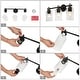 preview thumbnail 12 of 10, Modern Black Farmhouse 3-Light Bathroom Vanity Light Cylinder Glass Wall Sconce - L 22" x W 7.1" x H 9.6"