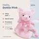 preview thumbnail 2 of 4, Bearington Baby Dottie 5" Pink Teddy Bear Rattle