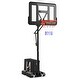 preview thumbnail 2 of 7, Black Portable Basketball Hoop System with Sturdy Base and Wheels