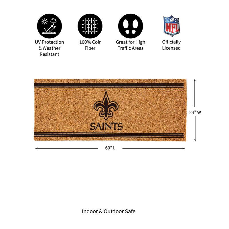 New Orleans Saints Monochrome Indoor/Outdoor Coir Door Mat