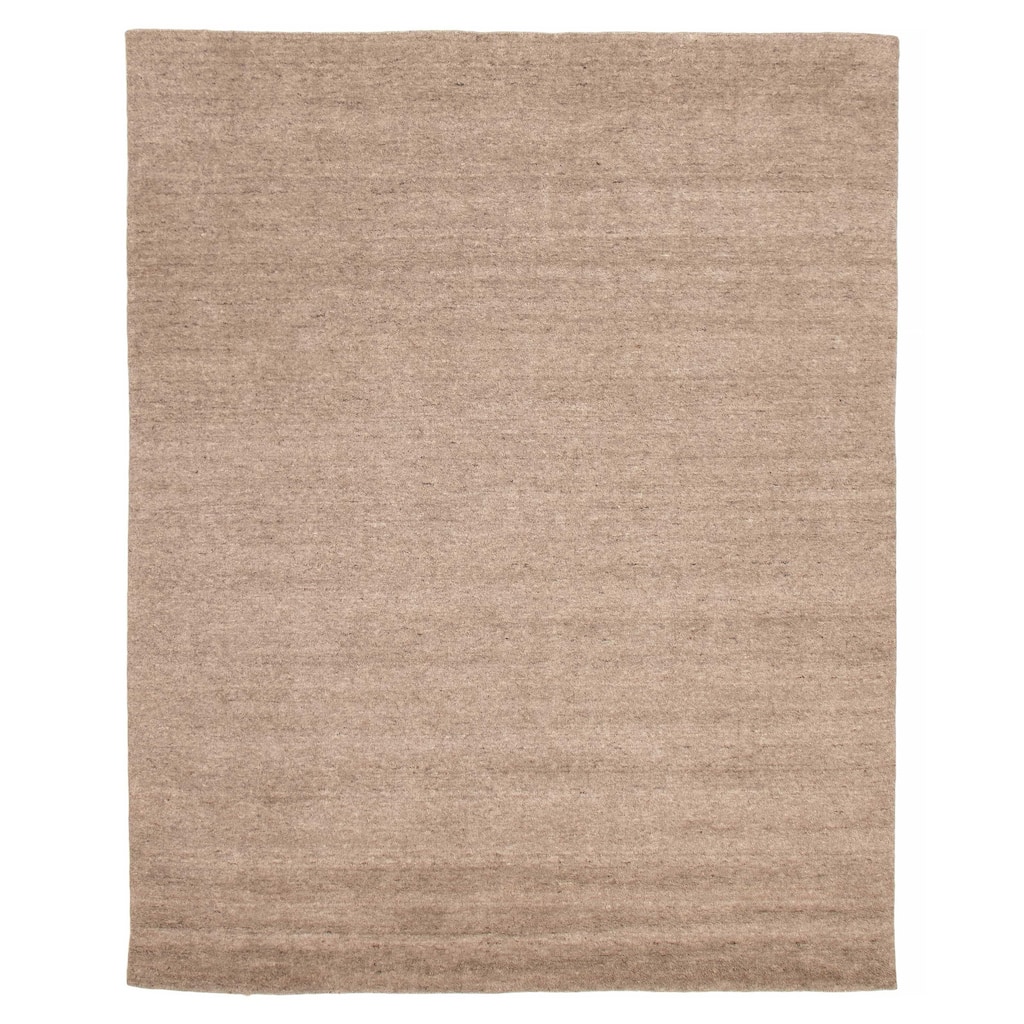 ECARPETGALLERY Hand-knotted Kashkuli Gabbeh Taupe Wool Rug - 8'1 x 10'1