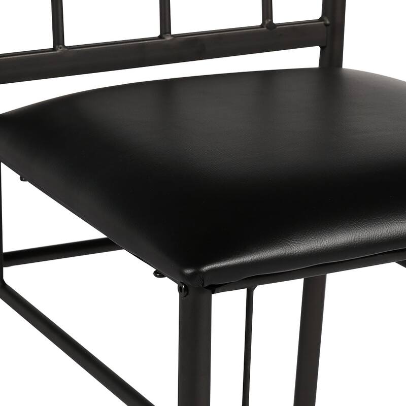 VECELO 3/5-piece Mid-century Dining Table Set with Upholstered Chair