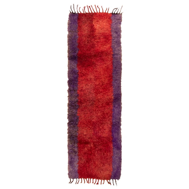 ECARPETGALLERY Hand-knotted Afghan Shiravan Red Wool Rug - 3'0 x 9'10 - Red - 3'0 x 9'10