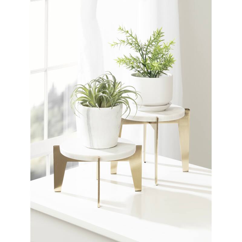 Kate and Laurel Icelyn Round Plant Stand Set