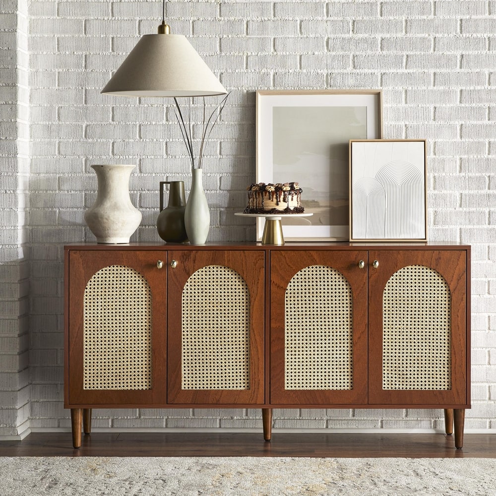 Lifestorey Montello 4-Door Sideboard with Cane