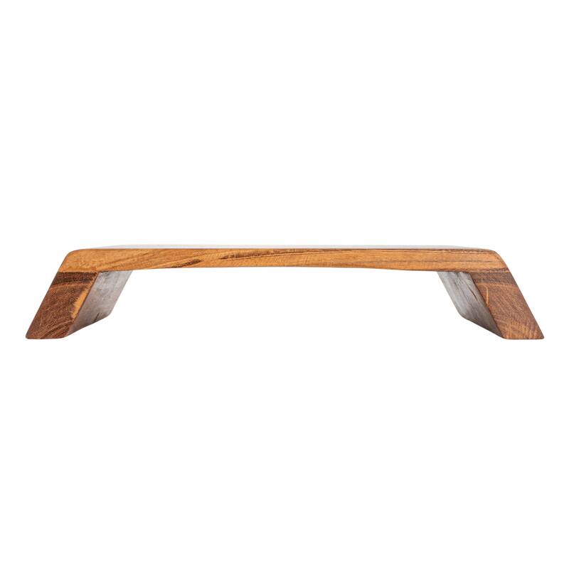 Acacia Wood Nesting Pedestals - 17.0"L x 10.0"W x 3.0"H - 17.0"L x 10.0"W x 3.0"H