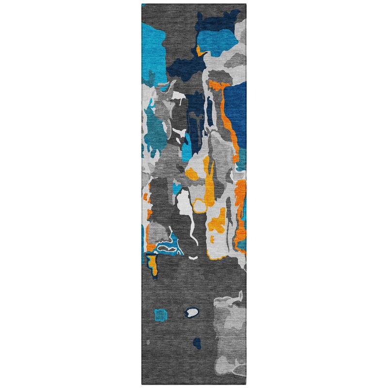 Machine Washable Indoor/ Outdoor Abstract Glam Chantille Rug