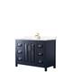 Option Dark Blue, Gold Trim, Carrara Cultured Marble Top