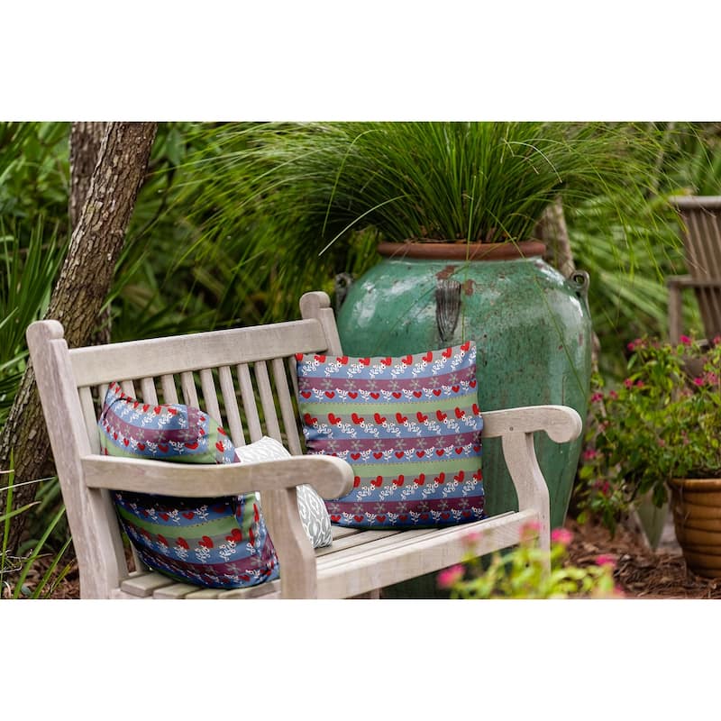 Love Garden Valentines Day Decorative Throw Pillow