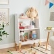 preview thumbnail 4 of 16, Danya B. Steiner White 3-Tier Kids Book or Toy Figure Display Unit Freestanding Bookshelf with Contrasting Wood-Toned Legs