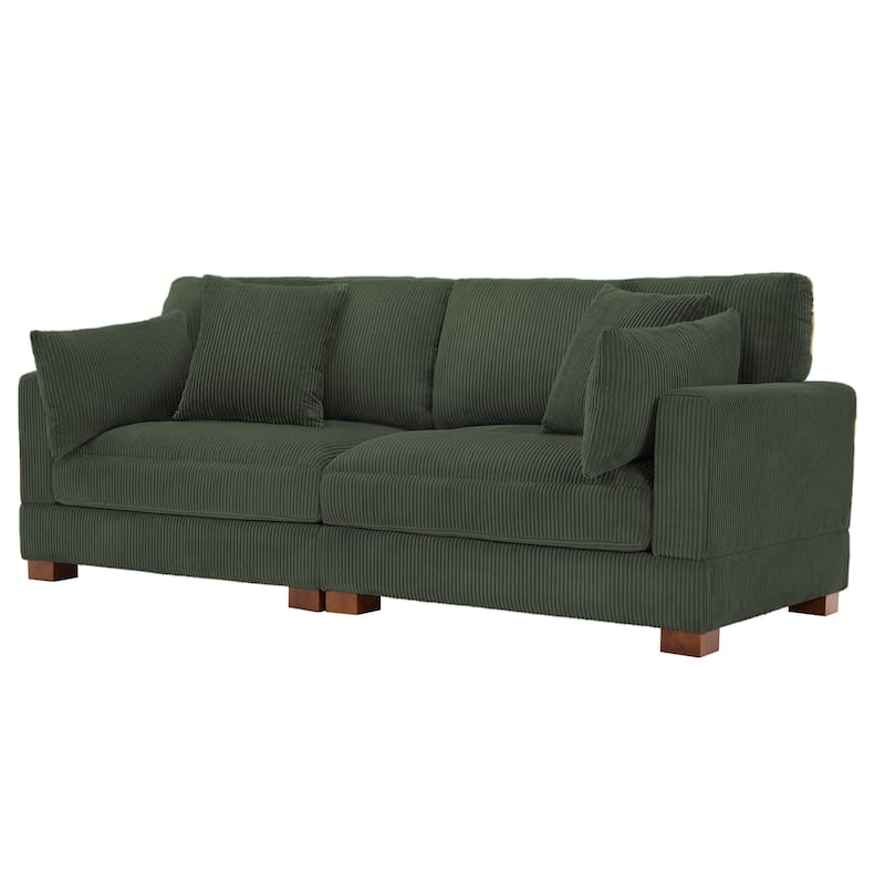 84.5″W Modern Corduroy Couch Modular Sofa