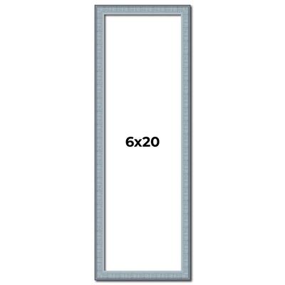 6x20 Frame Rustic Sky Blue Solid Wood Picture Frame | 0.75 Inch