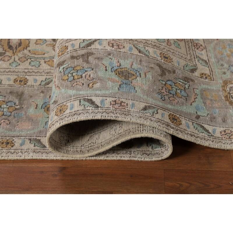 Medallion Tabriz Persian Area Rug Handmade Living Room Wool Carpet - 8'4"x 11'7"