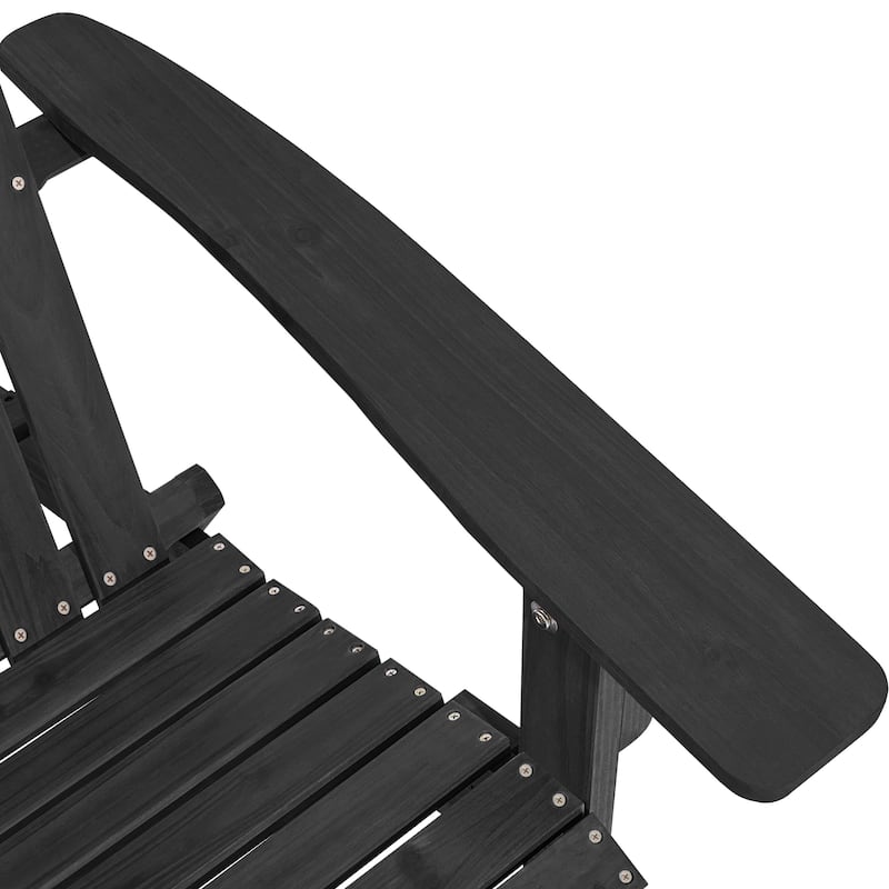 Yaheetech 2-piece Folding Adirondack Chair Solid Wood Garden Chair Weather Resistant