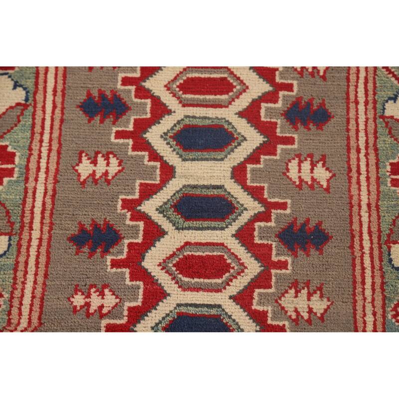 Red Kazak Oriental Area Rug Handmade Wool Carpet - 6'7" x 9'10"