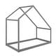 preview thumbnail 6 of 7, Gray Twin Size Solid Wood House Bed with Roof for Kids