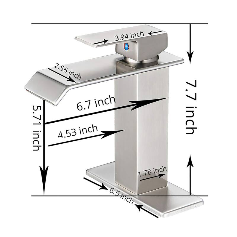 Chrome Waterfall Widespread Bathroom Sink Faucet