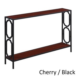 Convenience Concepts Copper Grove Hitchie Metal Frame Console Table (Cherry / Black)