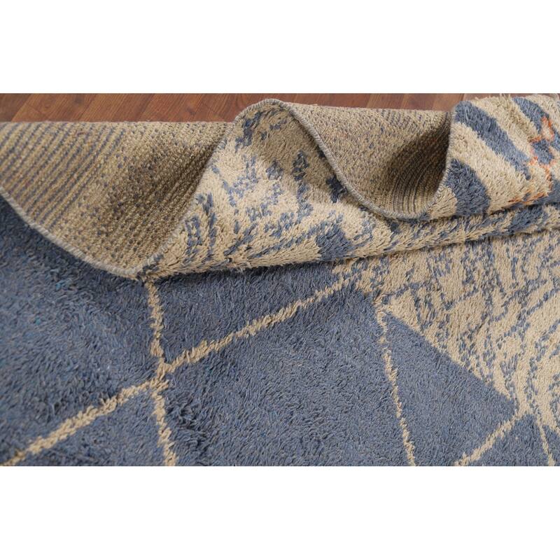 Trellis Plush Moroccan Oriental Area Rug Handmade Bedroom Wool Carpet - 6'11" x 10'4"