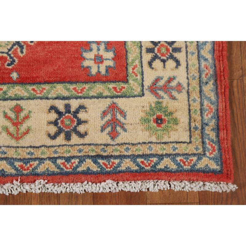 Oriental Kazak Runner Rug Handmade Wool Carpet - 2'10" x 9'1"
