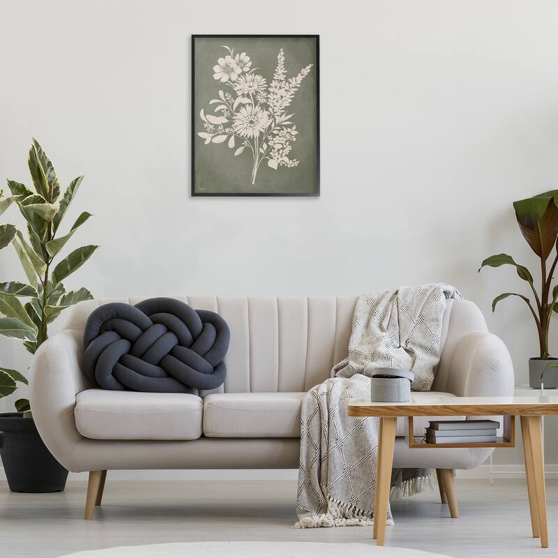 Stupell Bunches of Wildflower Herbs Framed Giclee Art Design By Cat Thurman Designs