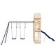 preview thumbnail 3 of 15, vidaXL Swing Set Outdoor Backyard Wooden Playground Equipment for Kids Age 3-8
