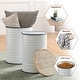 preview thumbnail 6 of 28, Glitzhome Set of 2 Industrial Farmhouse Outdoor Stool Storage Ottomans