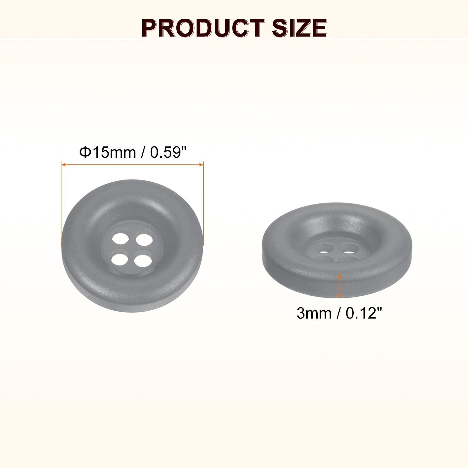 Sewing Buttons 4 Holes Resin Thickened Round Crafting Replacement Buttons for Clothing DIY Crafts Decoration