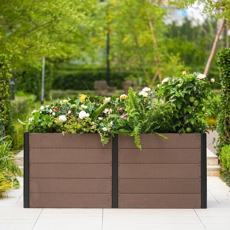 48.8" Elevated Garden Bed for Vegetables & Herbs, Planter Box