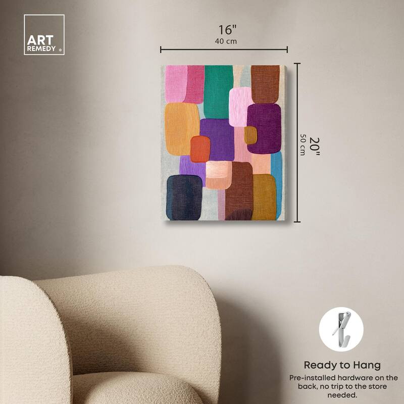 Color Block Cadence I Canvas by Art Remedy, Gallery Wrapped
