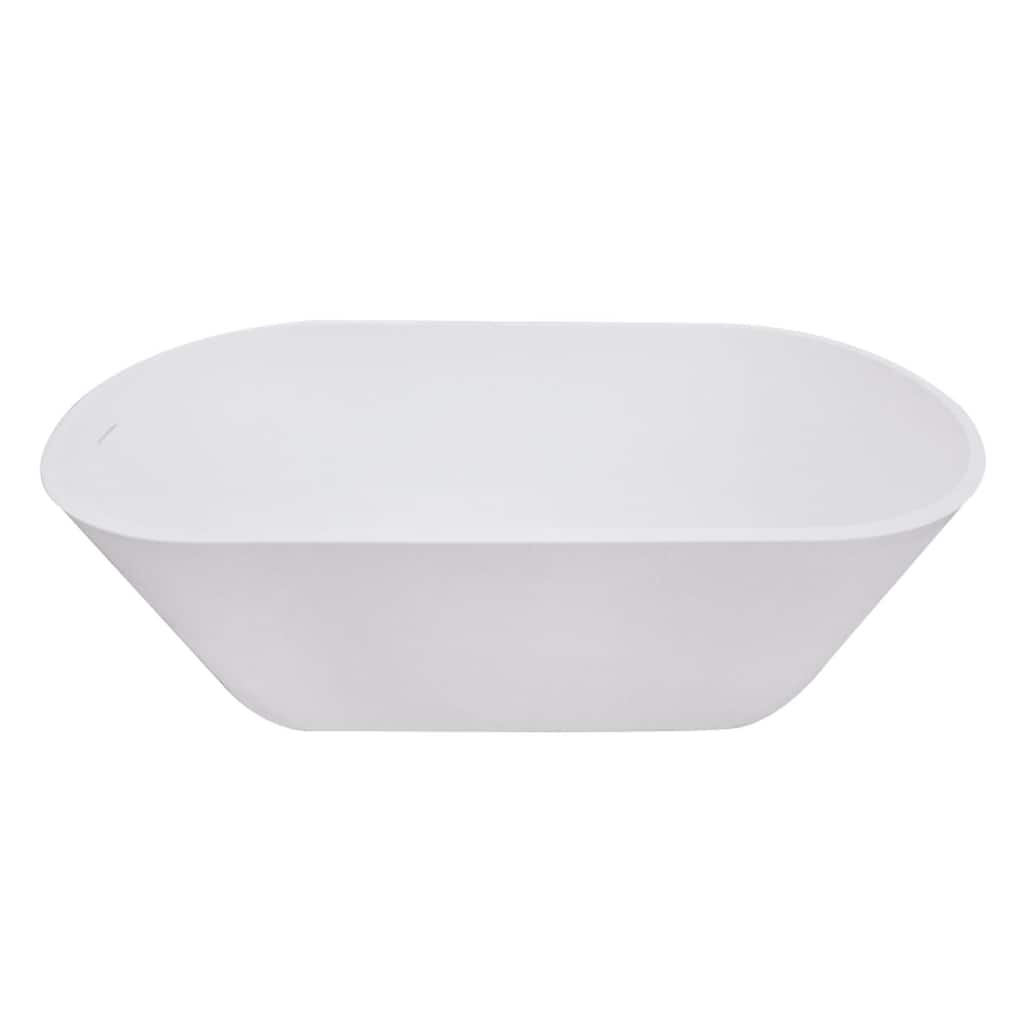 Kingston Brass Arcticstone 67" Free Standing Solid Surface Soaking Tub