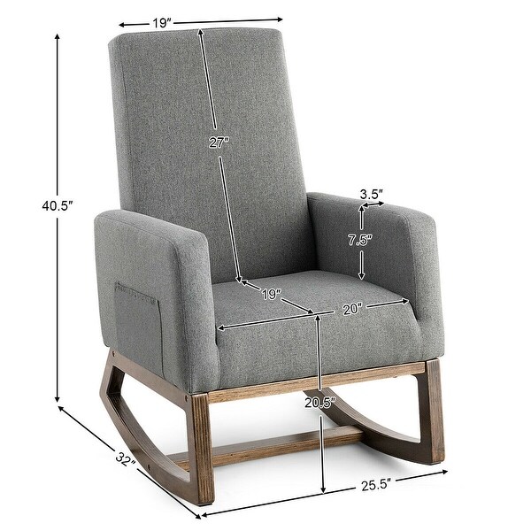 grey nursery chair