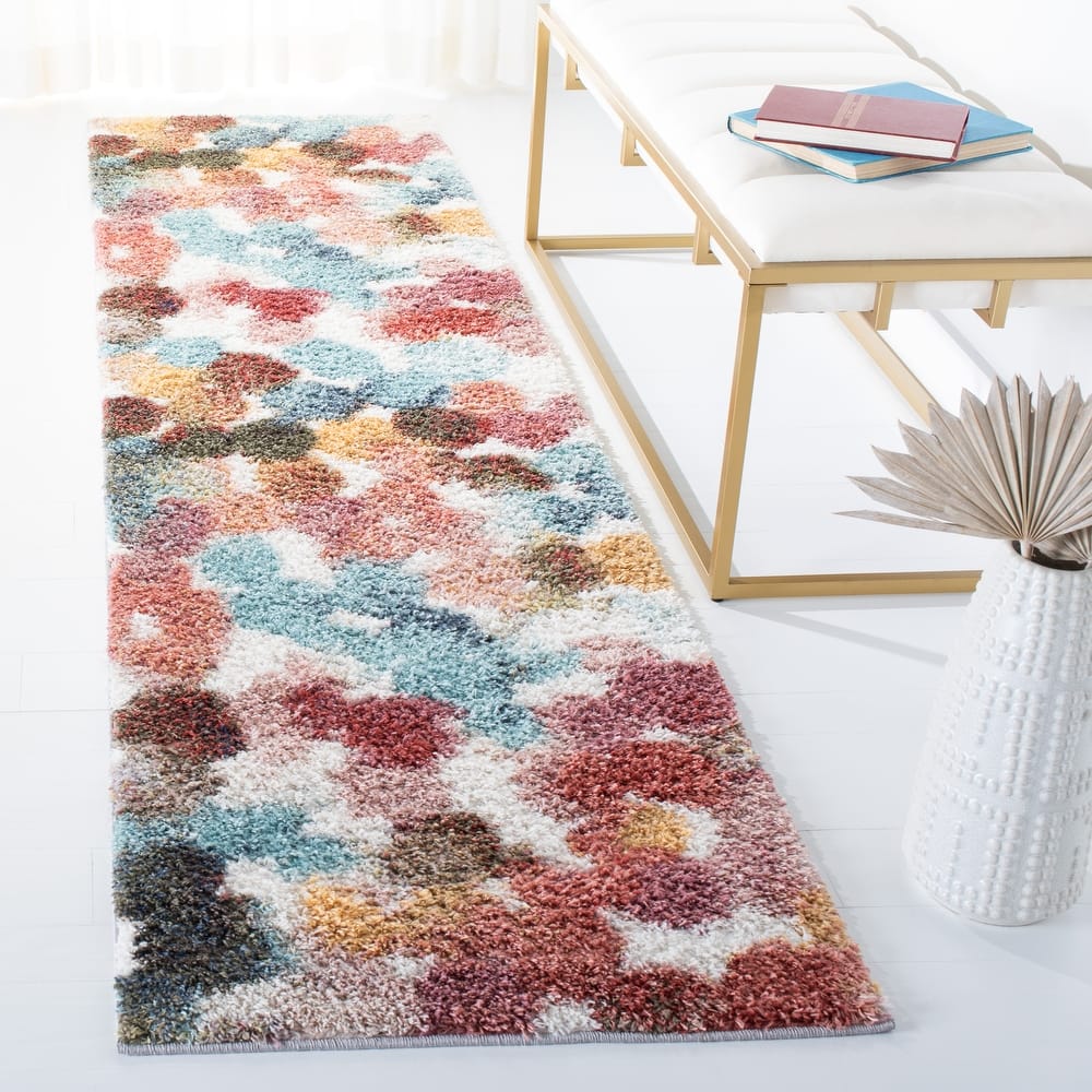 SAFAVIEH Calista Shag Sanie Abstract 1-inch Thick Rug