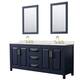 Option Dark Blue, Gold Trim, Giotto Quartz Top