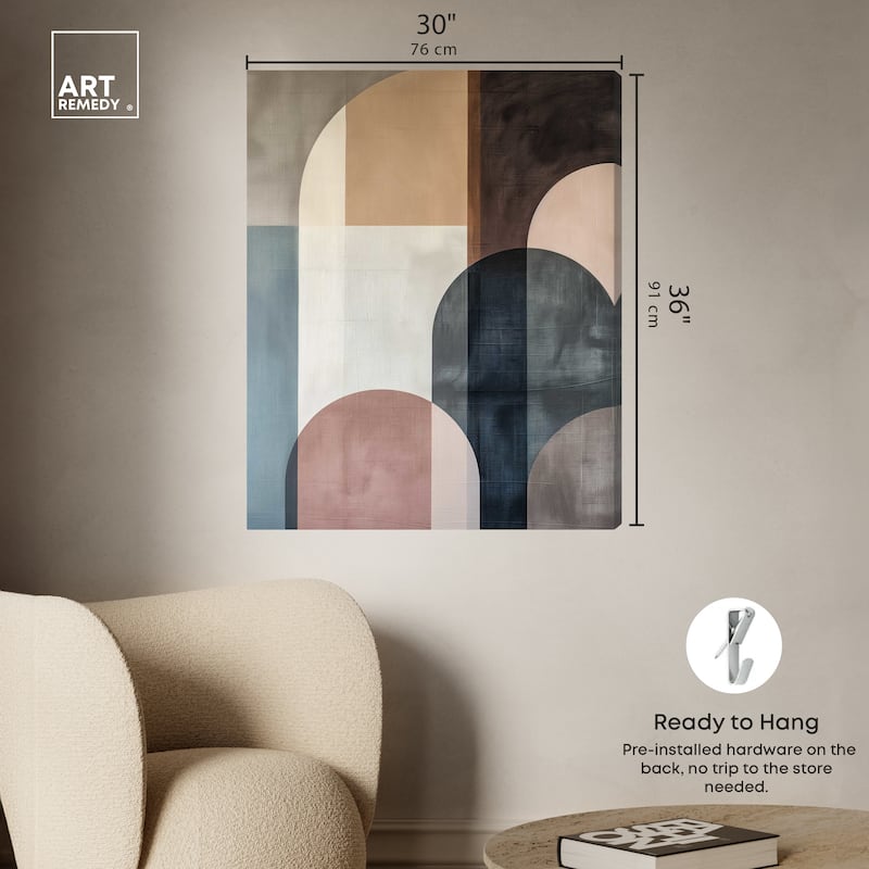 Art Remedy Lost In Transformation Gallery Wrapped Abstract Shapes 1 Piece Canvas Wall Art