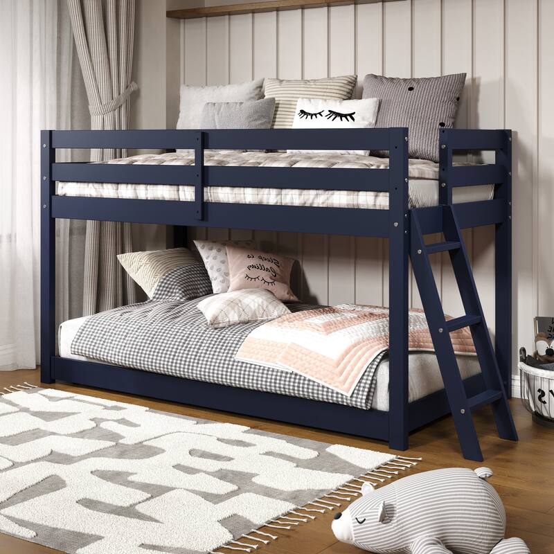 Taylor & Olive Trillium Twin Low Loft Bed with a Twin Under Bed