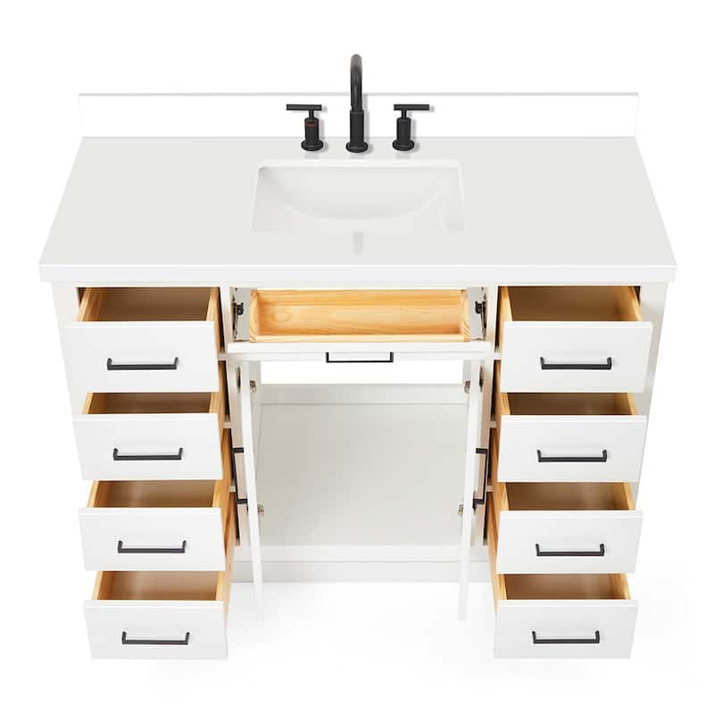 Ariel T049SWQRVO Hepburn 49" Free Standing Single Basin Vanity Set