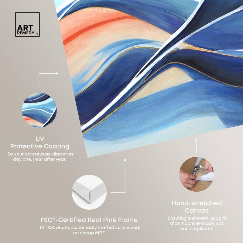 Glowing Blue II Canvas by Art Remedy, Gallery Wrapped