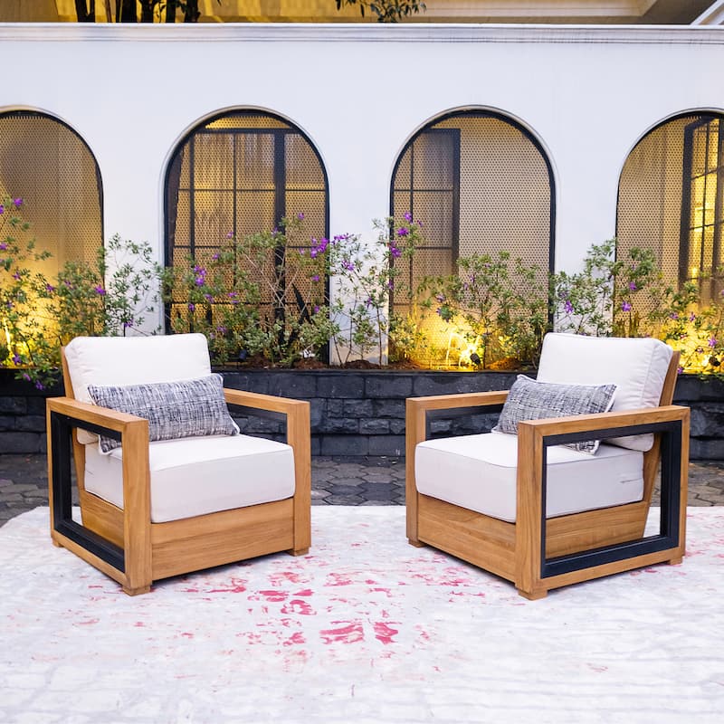 Cambridge Casual Hans Indonesian Teak 4-Piece Patio Conversation Set