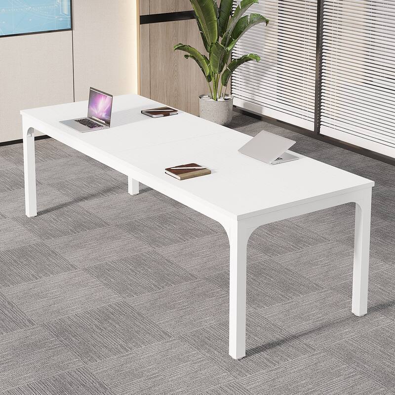 78.74" Large Rectangle Conference Table, Office Meeting/Seminar/Business Table Desk for Office Boardroom & Meeting Room