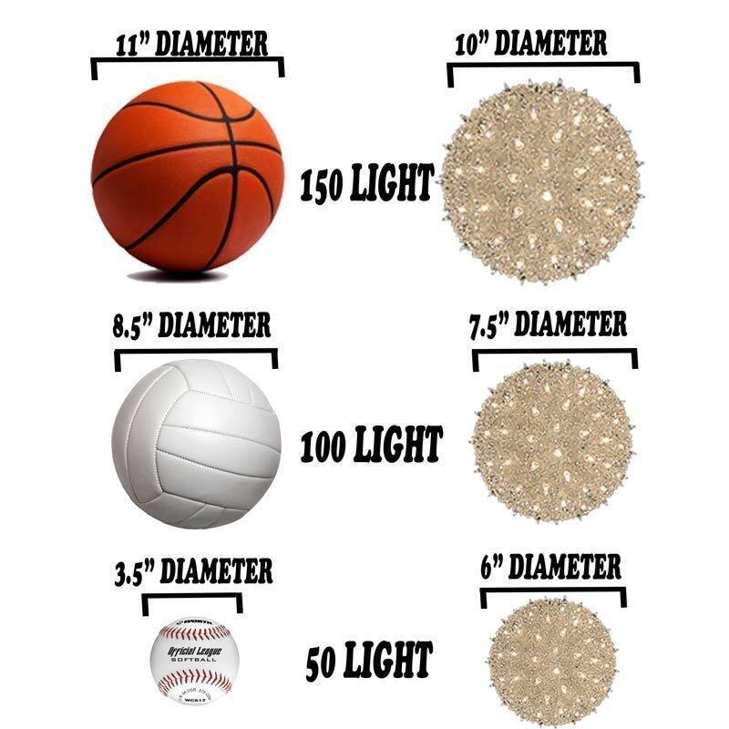 Novelty Lights 50 Light 6" Green LED Starlight Sphere + Power Supply, IP65
