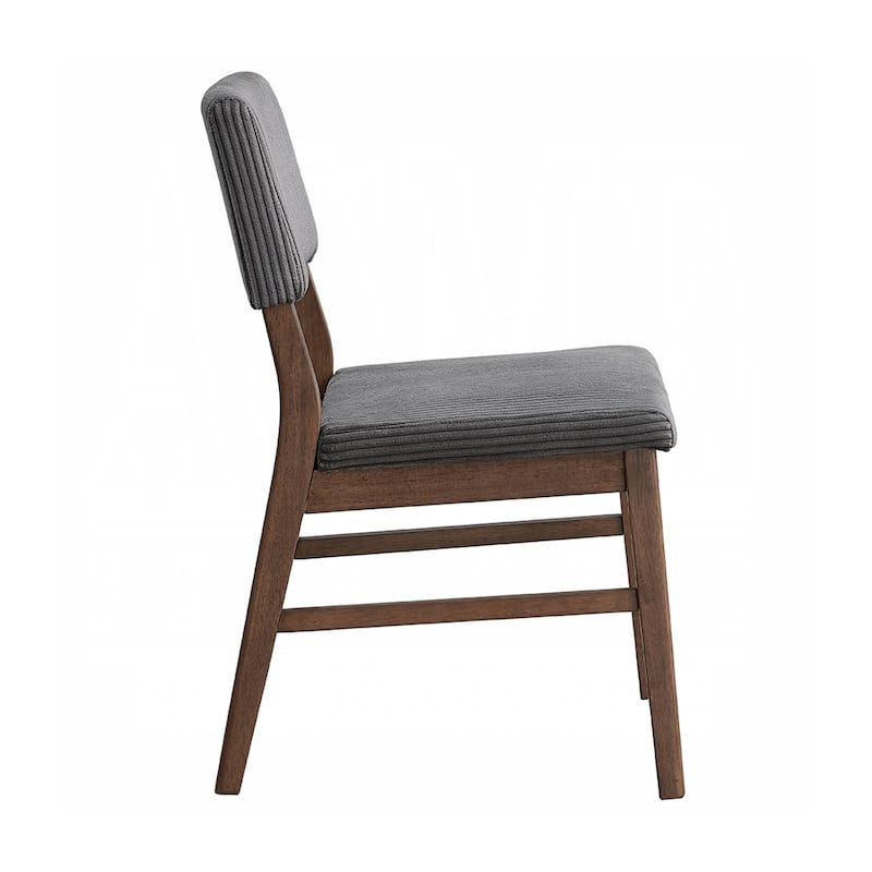 Set of 2 Corduroy Upholstered Dining Chairs