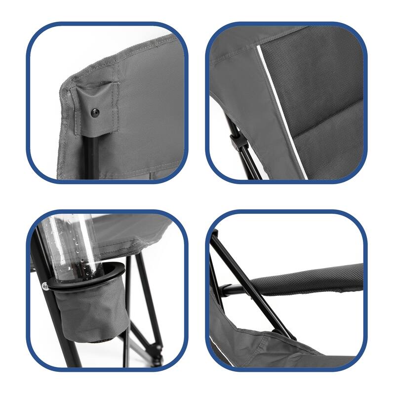 Oversized Portable Folding Chair with Cup Holder