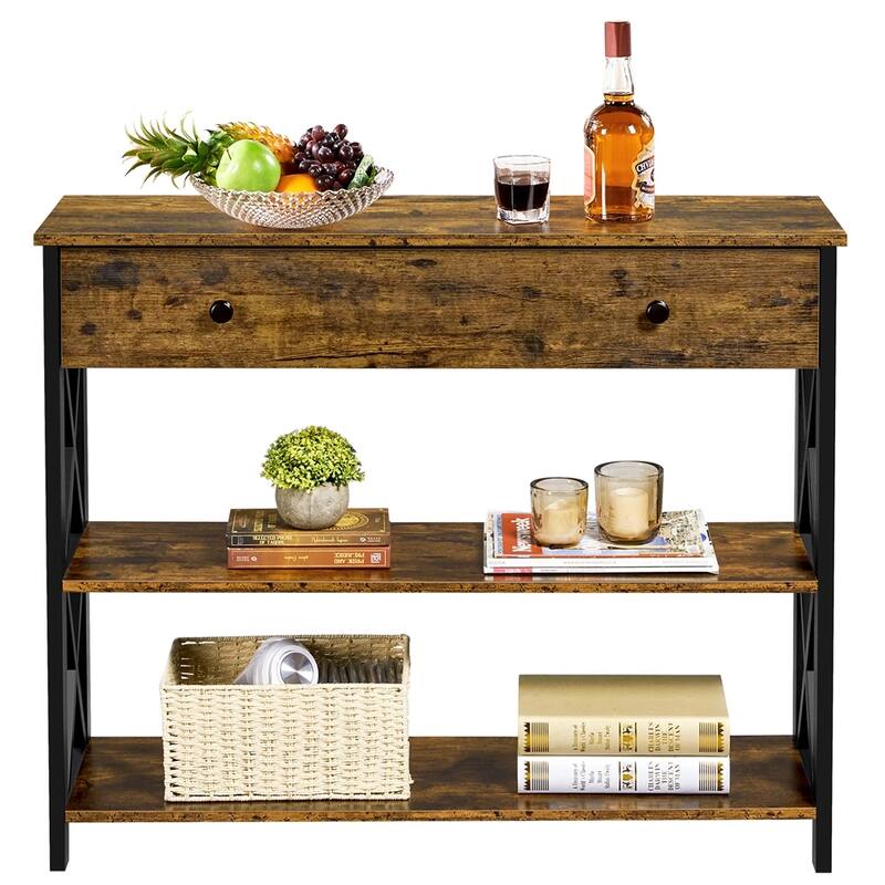 Yaheetech 3-Tire Wooden Console Table Entryway Table